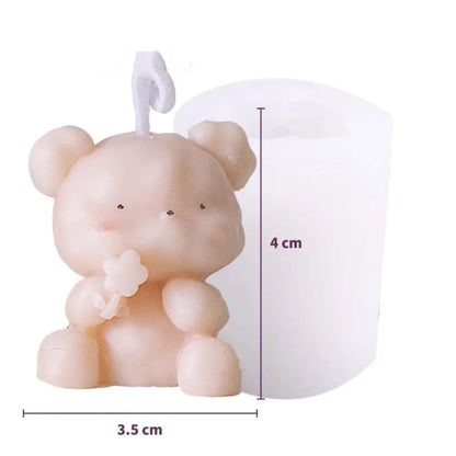Cute Bear Candle Making Mould 3D