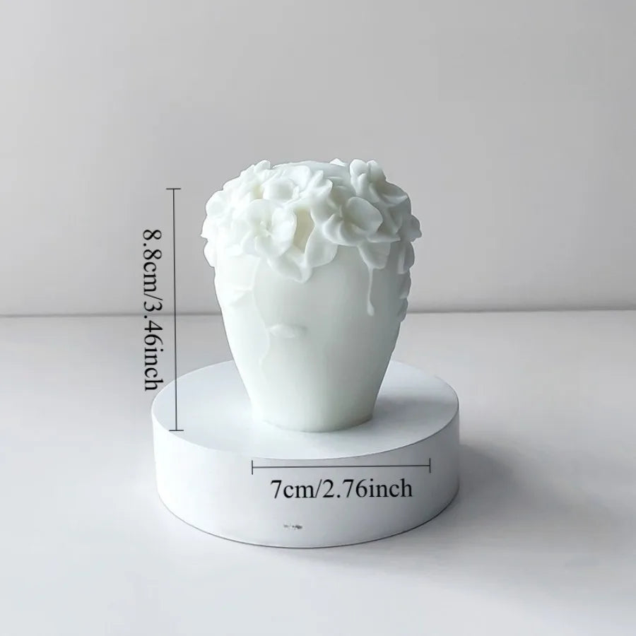 1pc Nordic Floral Scented Candle Set Handmade Soy Wax Aromatherapy Candle with 3D Flower - Your Ritual Hub 