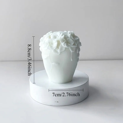 1pc Nordic Floral Scented Candle Set Handmade Soy Wax Aromatherapy Candle with 3D Flower