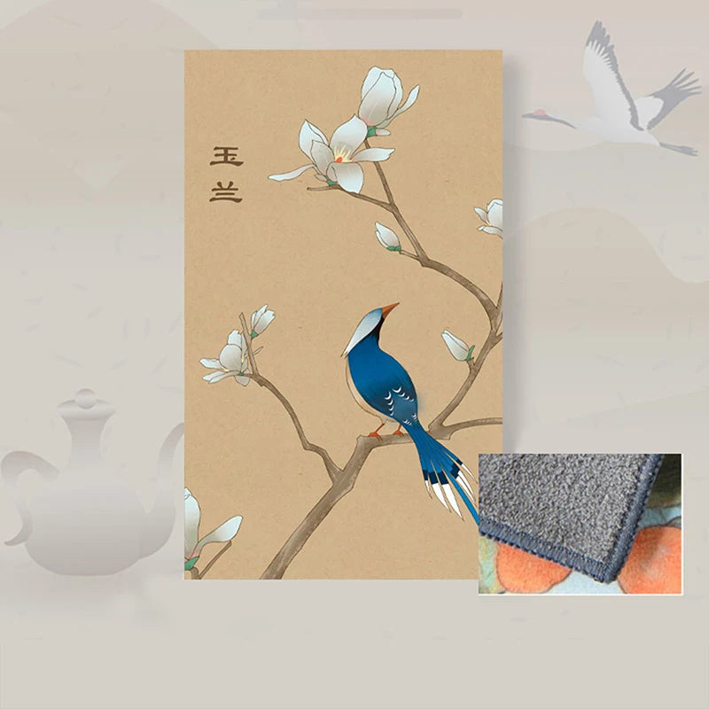 Premium Retro Painted Tea Cloth — 30×18cm
