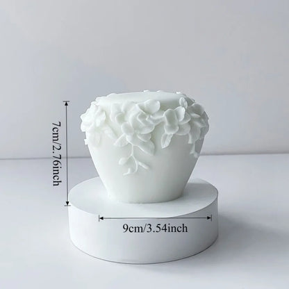 1pc Nordic Floral Scented Candle Set Handmade Soy Wax Aromatherapy Candle with 3D Flower