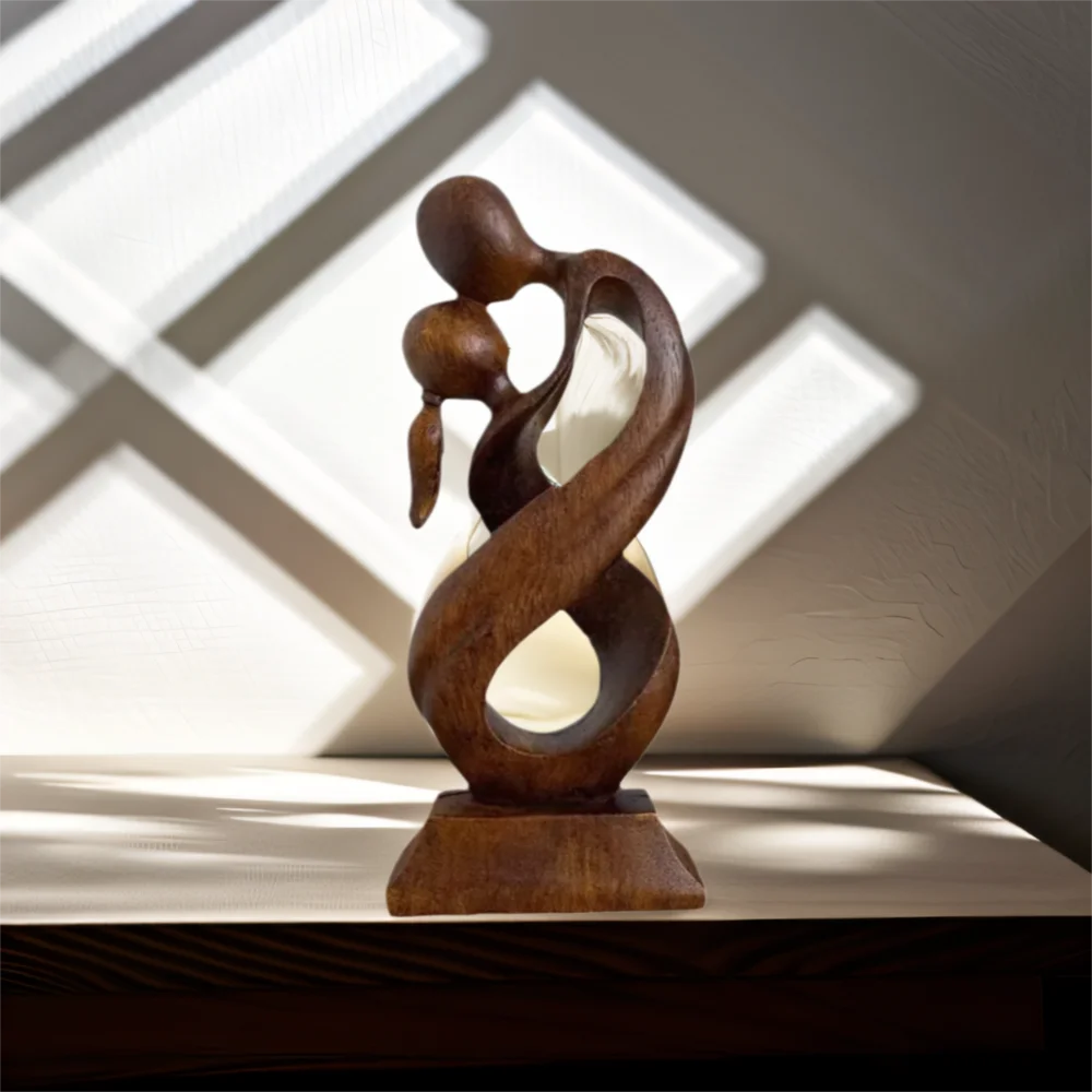 Kiss Me — Romantic Embrace Sculpture | Resin Love Statue for Home & Gifting