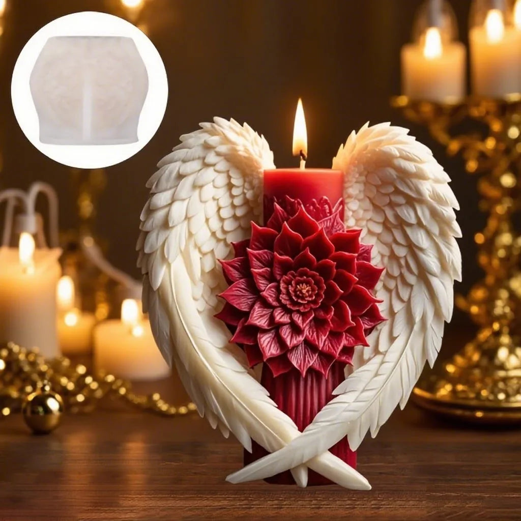 Winged Flower Candle Silicone Mold DIY - Your Ritual Hub 