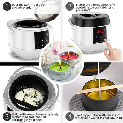 Electric Wax Melting Pot with LED Temperature Display