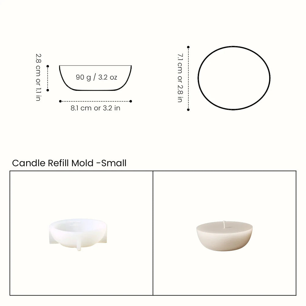 Walnut Shell Silicone Candle Mold – Reusable Candle Jar & Refill Mold