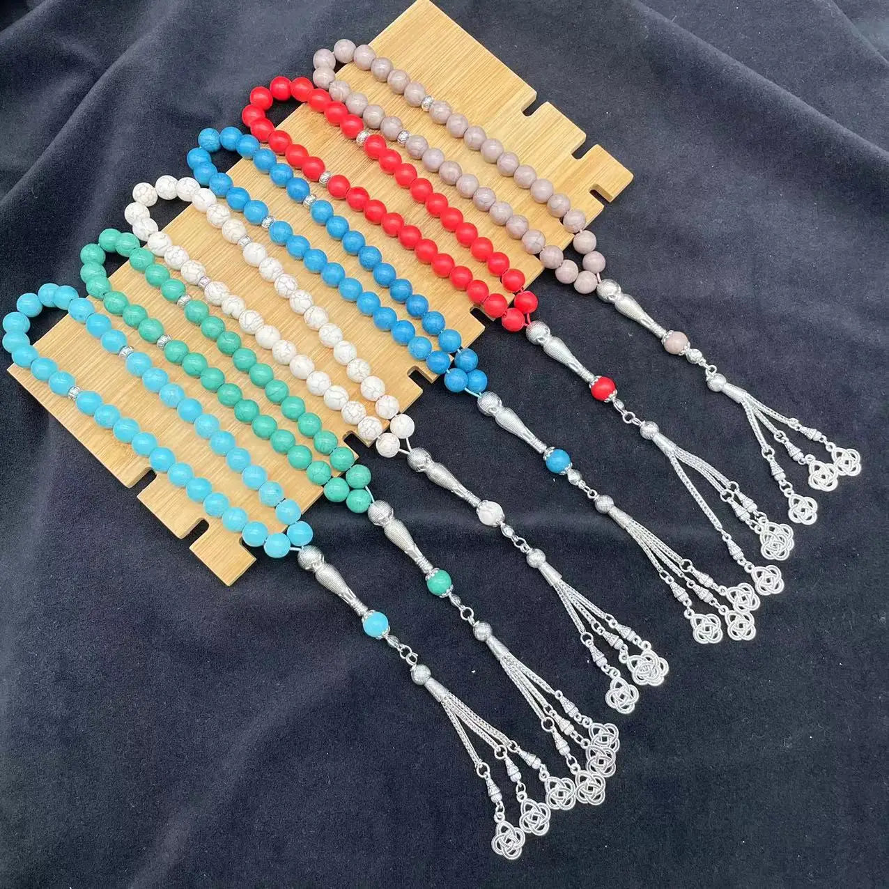 Islamic Prayer Beads – 33 Natural Stone Misbaha | Tasbih | Ramadan & Eid Gift
