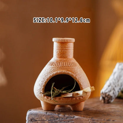 Ceramic Incense Burner Smudging Bowl with Ash Catcher Heat-Resistant Incense Censer for Yoga Home Decor & Thoughtful Gift