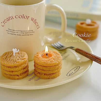 4-Pack Cookie-Shaped Scented Soy Wax Candles — 120g