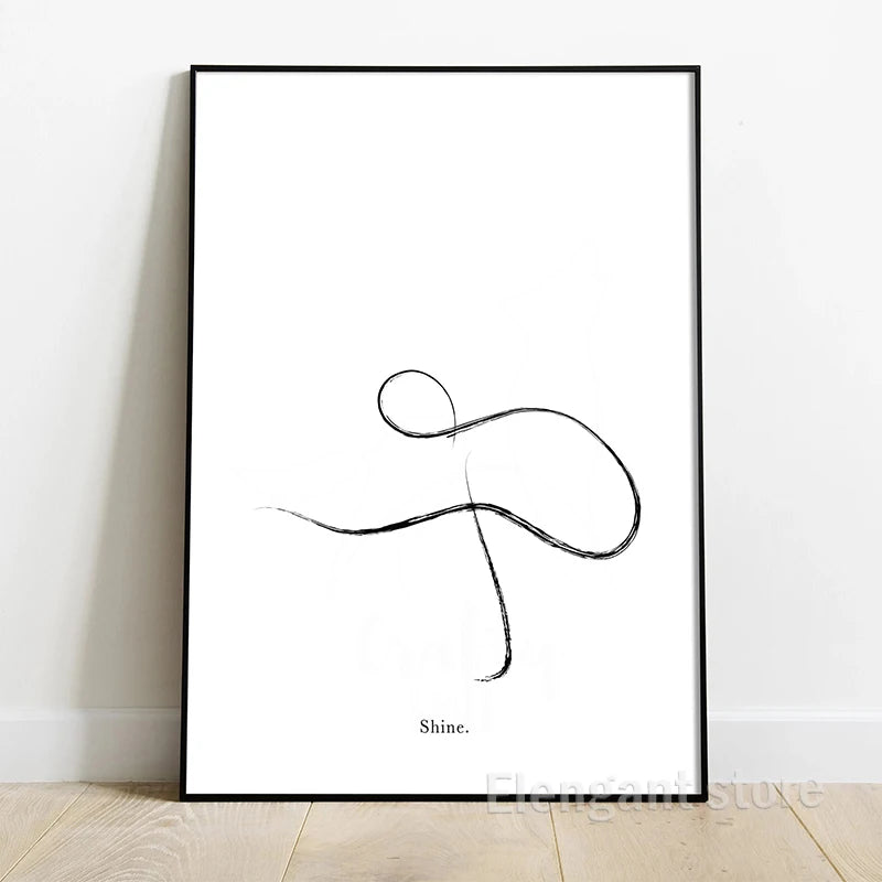 Yoga Wall Art Print Meditation Poster Yoga Symbol Breath Quote - Your Ritual Hub 
