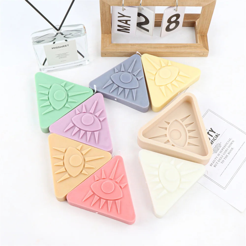 3D Evil Eye Candle Silicone Mold Psychic Geometric Art - Your Ritual Hub 
