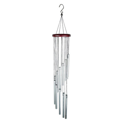 1Piece 12-Tube Aluminum Alloy Wind Chimes Set with Hook Gold/Silver Bells Outdoor.