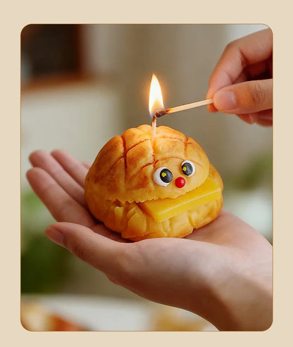 Bread-Shaped Scented Candles — Milk & Coffee Fragrance