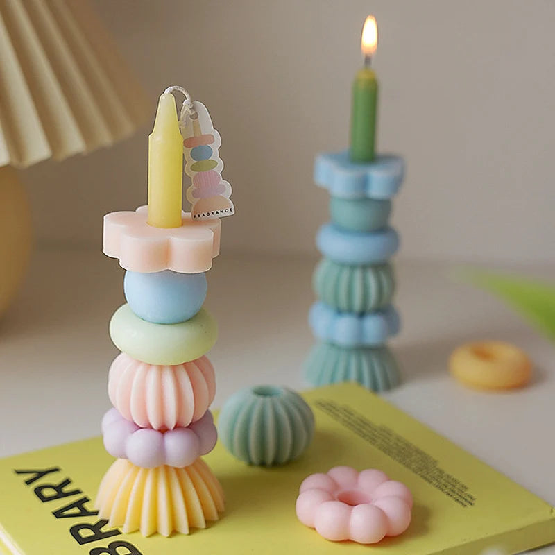 Stackable Geometry Scented Soy Wax Candle