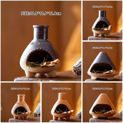 Ceramic Incense Burner Smudging Bowl with Ash Catcher Heat-Resistant Incense Censer for Yoga Home Decor & Thoughtful Gift