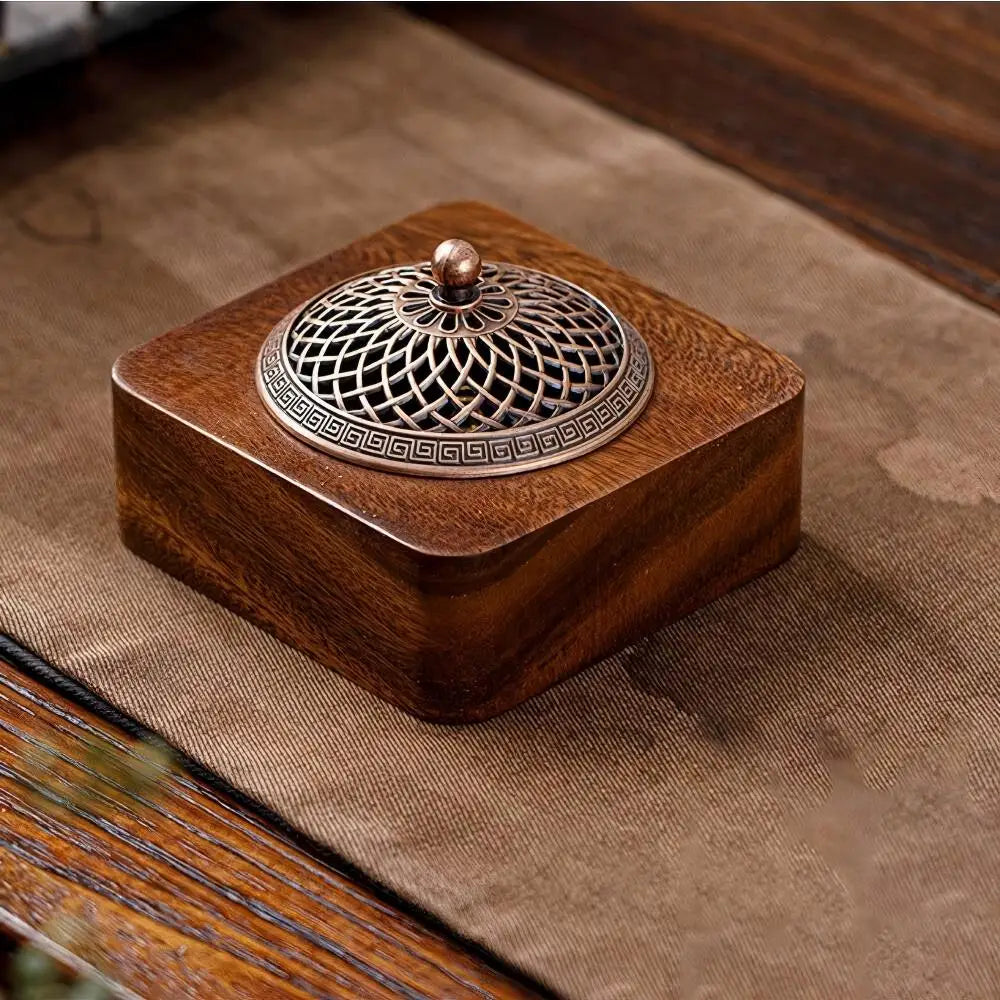 Solid Wood Pan Incense Burner Tray - Your Ritual Hub 