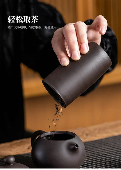 Purple Clay Travel Tea Set — 1 Pot & 4 Cups