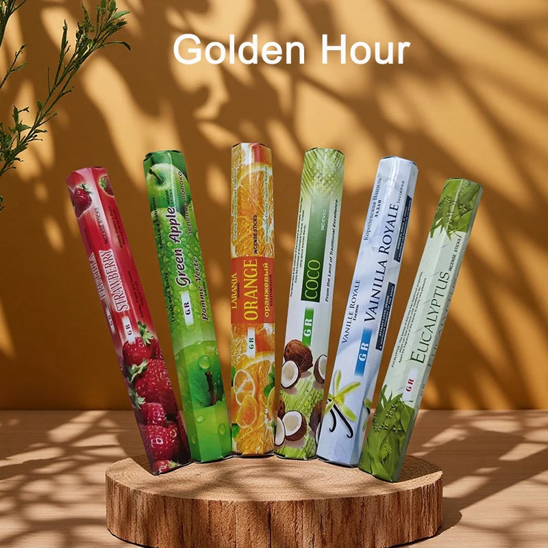 6 Sets of 120 Indian Incense Sticks Palo Santo Lavender Jasmine Meditation Fresh Air Scent Aroma Home Long-Lasting Fragrance - Your Ritual Hub 