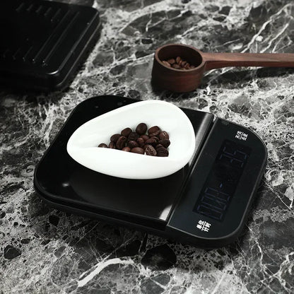 Coffee Bean Measuring Cup Ceramic Weighing Tray Coffee Powder Dosage Tray