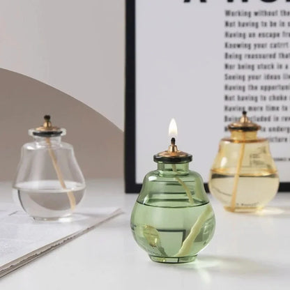 Creative Aromatherapy Candles Glass Coloful Small Oil Lamps