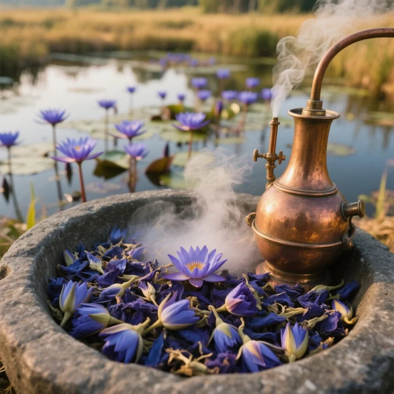 Premium Blue Lotus Incense Oil - Your Ritual Hub 