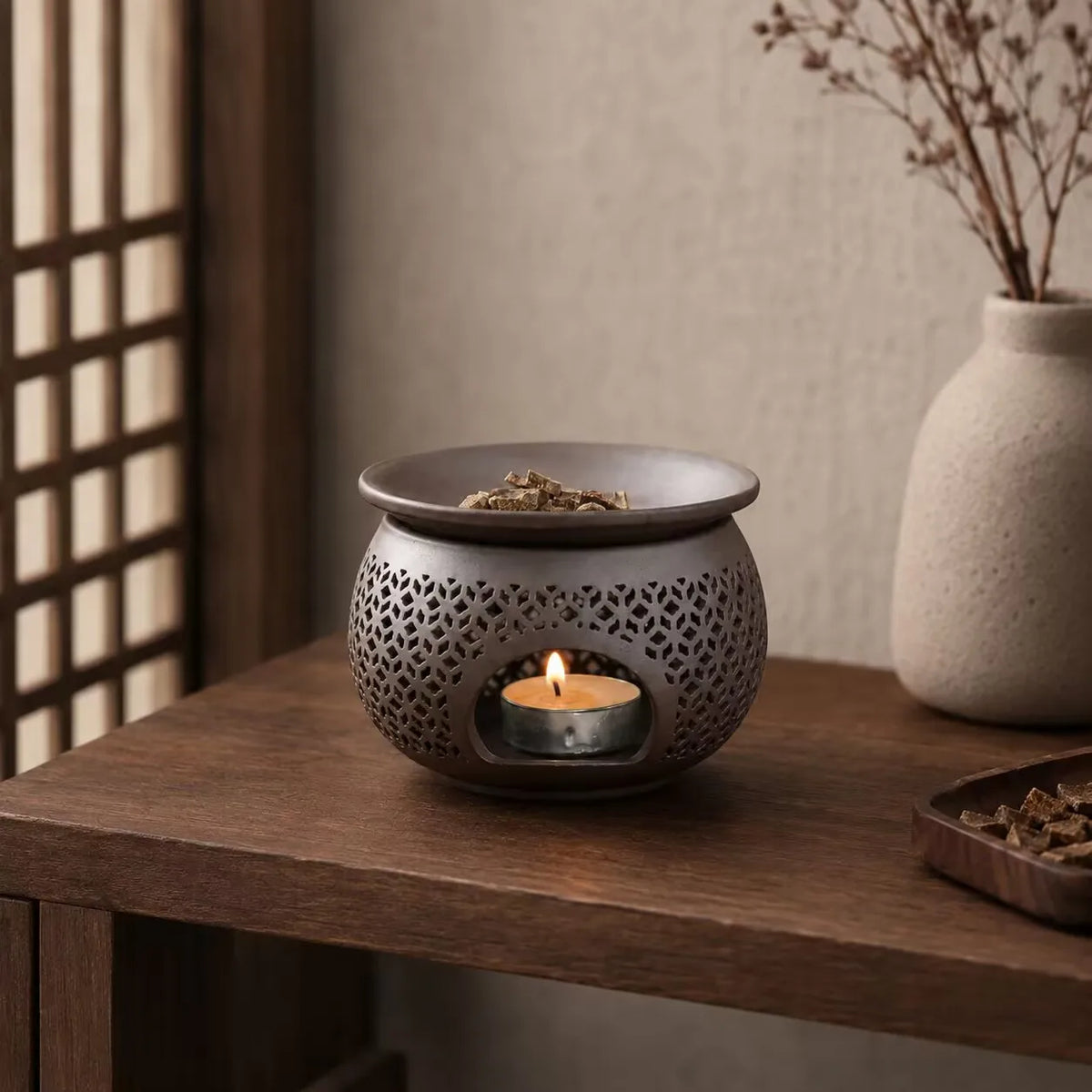 Carved Porcelain Aromatherapy & Incense Burner