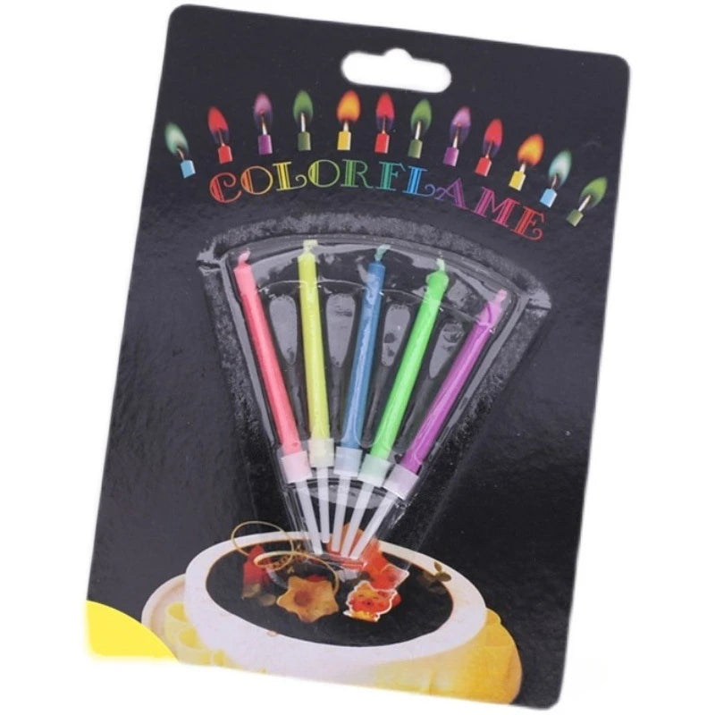 Multicoloured Colourful Flame Candles, 5/12 Pack, Suitable for Birthday Cakes, Birthday Party and Wedding Decorations - Your Ritual Hub 