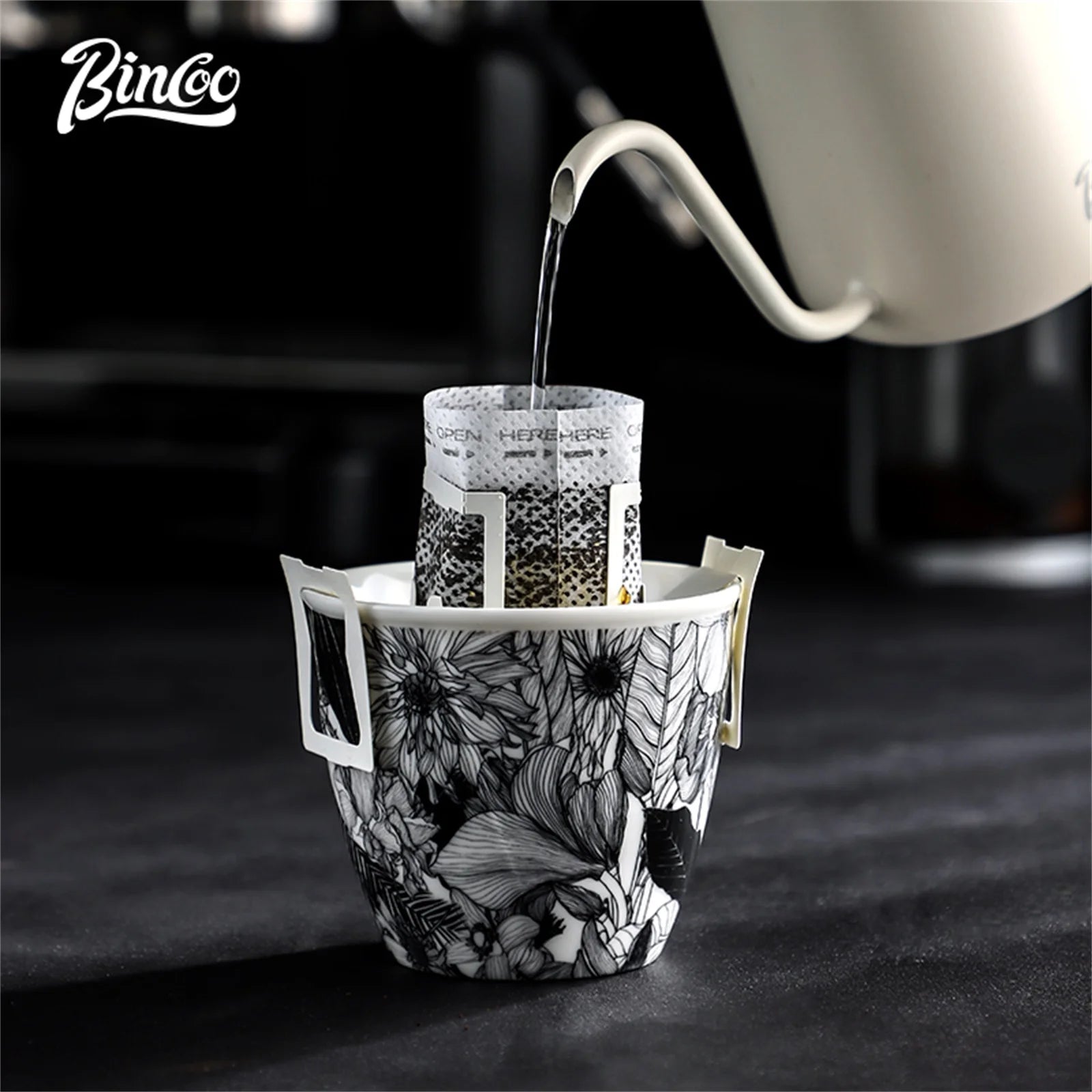 BINCOO Ceramic Coffee Cup Jungle Flower Series - Your Ritual Hub 