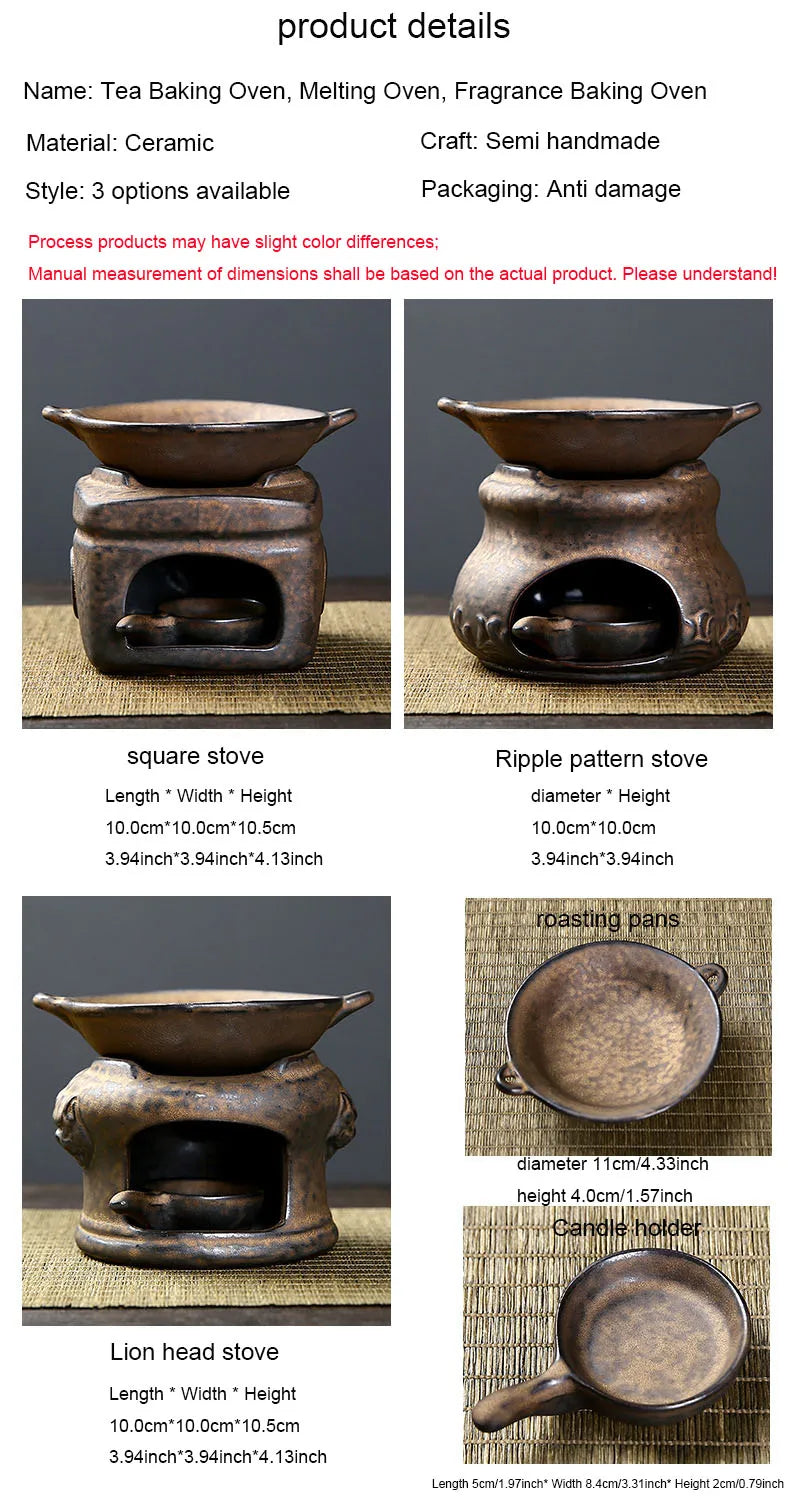 Japanese Retro Fireproof Incense Burner & Wax Heater - Your Ritual Hub 
