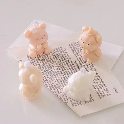 Cute Bear Candle Making Mould 3D