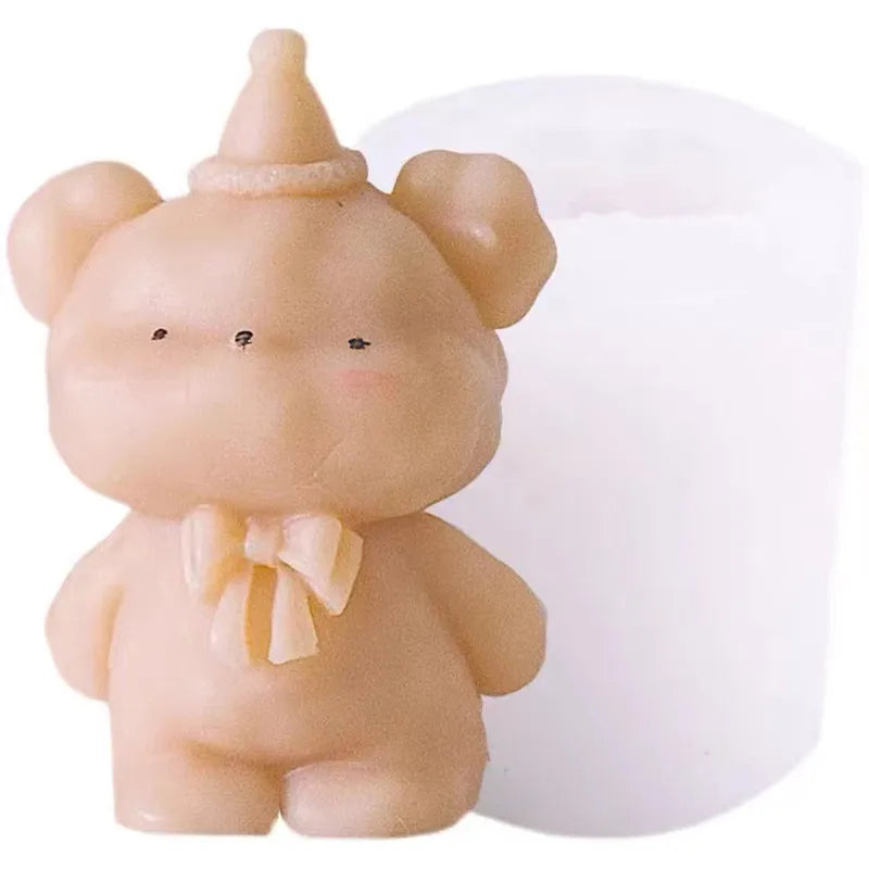 Cute Bear Candle Making Mould 3D - Your Ritual Hub 