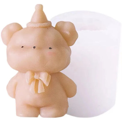 Cute Bear Candle Making Mould 3D