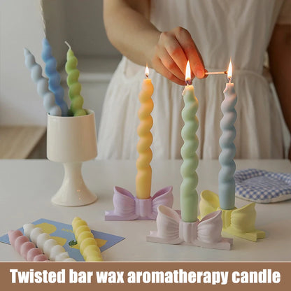 Spiral Long Stem Soy Wax Aromatherapy Candle