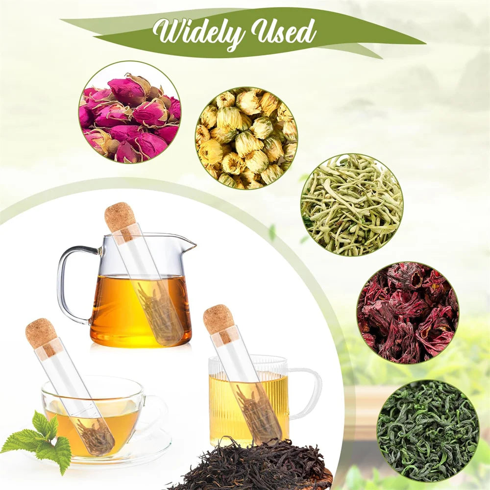 Glass Tea Infuser with Cork Lid — Loose Leaf Strainer - Your Ritual Hub 