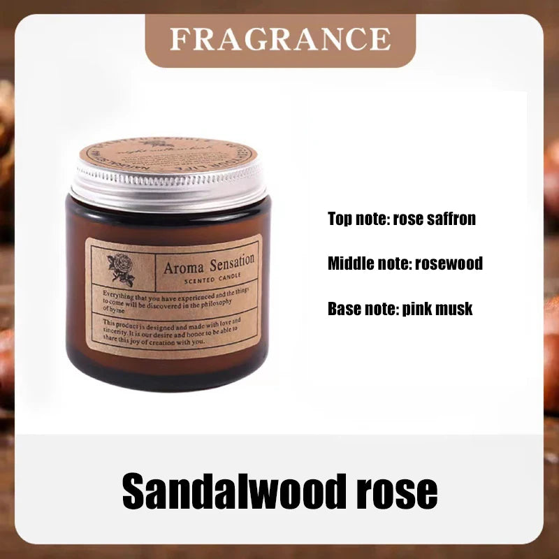 Handmade Aromatic Soy Wax Candle in Glass