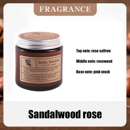 Handmade Aromatic Soy Wax Candle in Glass