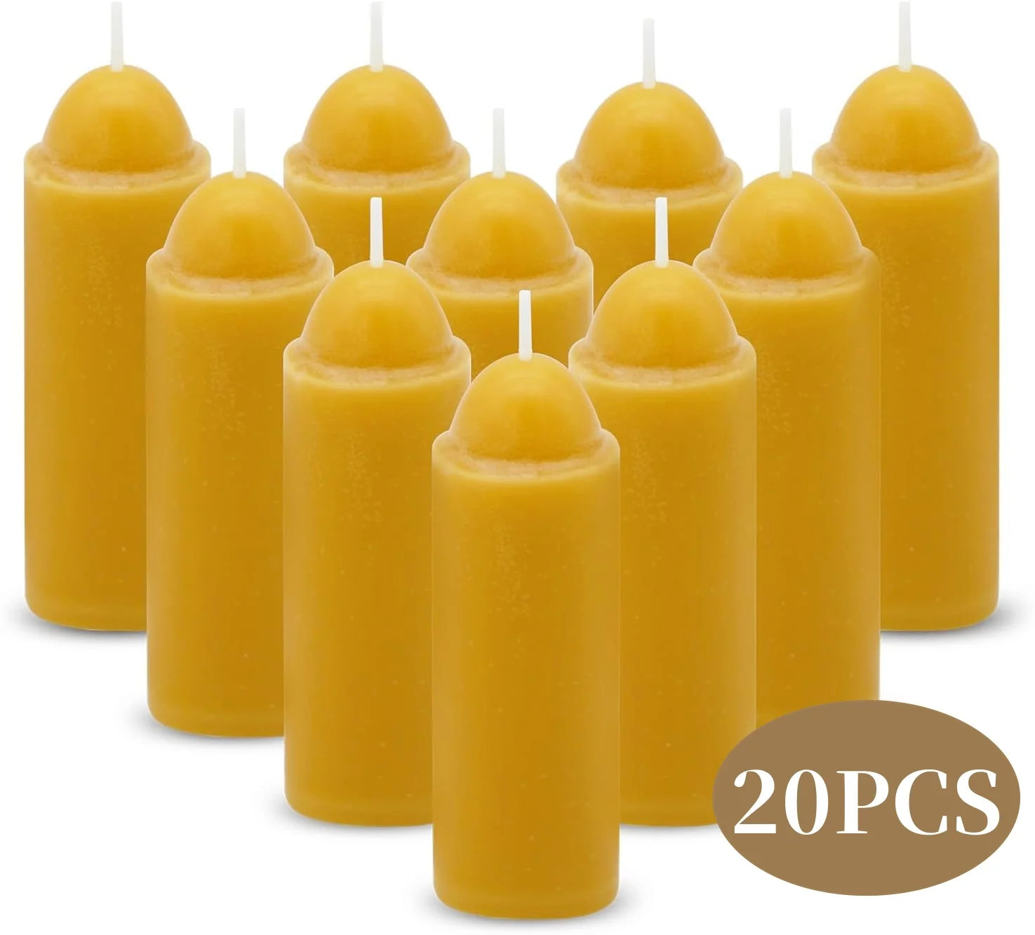 12-30PCS Beeswax Candles Emergency Candles Handmade Pilliar Candles Smokeless - Your Ritual Hub 
