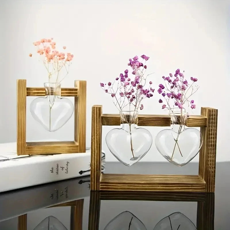 Hydroponic Glass Vase – Transparent Desktop Flower Arrangement