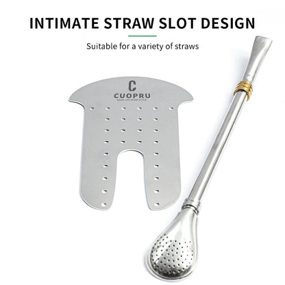 Yerba Mate Gourd Set — Double-Wall Steel Cup & Bombilla