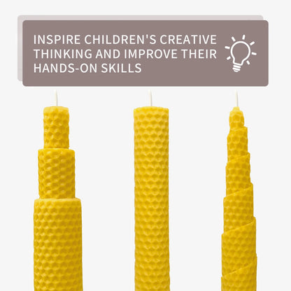 10-Pack Handmade Beeswax Honeycomb Taper Candles