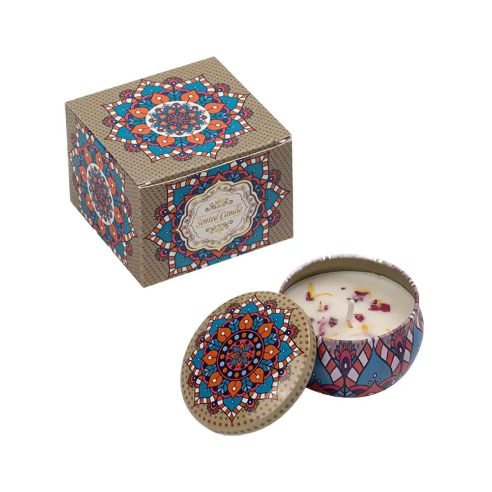 Dried Flower Soy Wax Candle in Tin