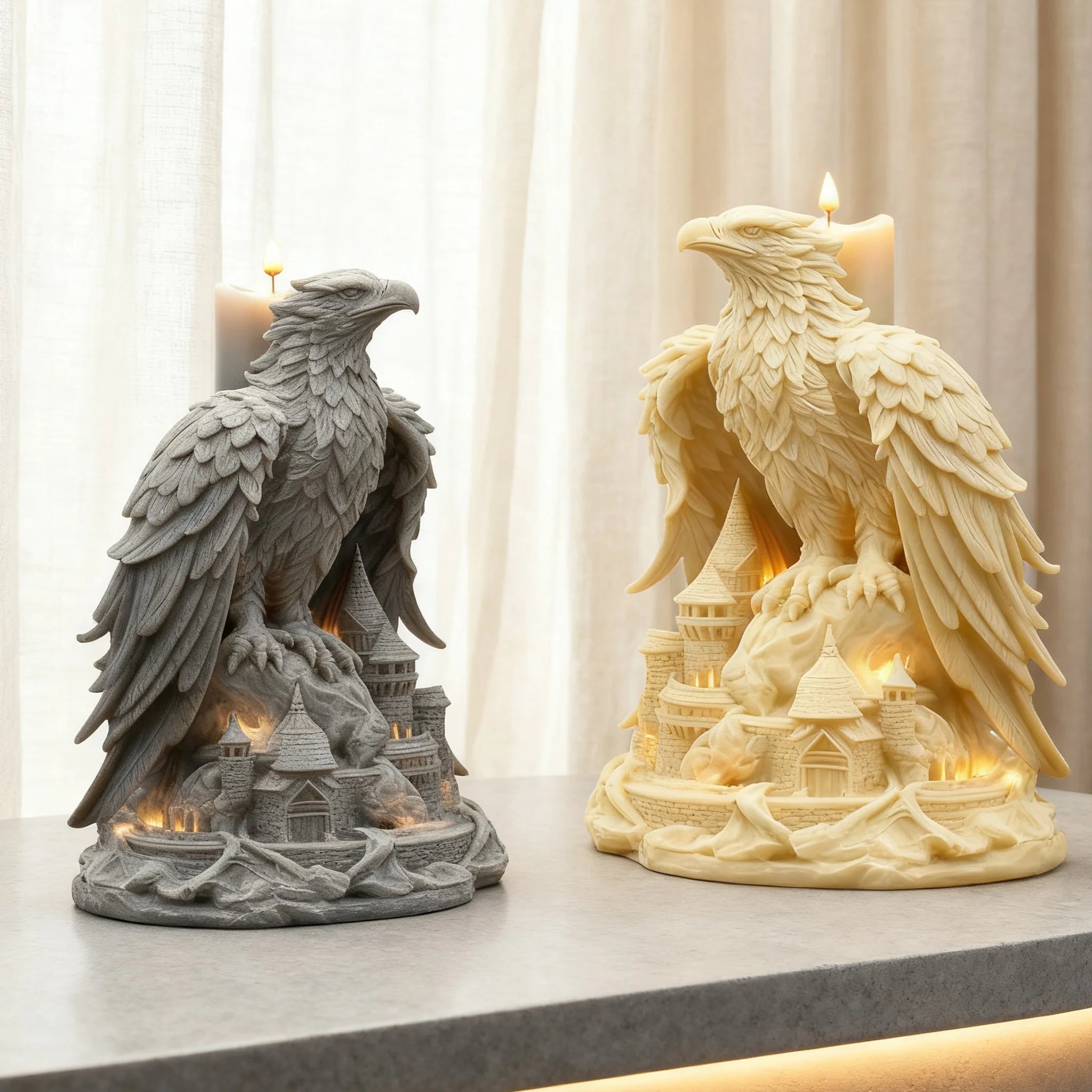 Eagle Castle Art Candle Mold - Your Ritual Hub 