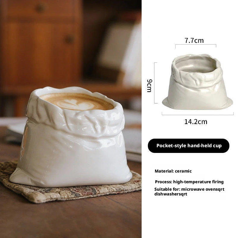 Burlap & Ceramic Coffee Mugs: Eccentric Handmade Cups, Unique Shapes & Niche Aesthetic