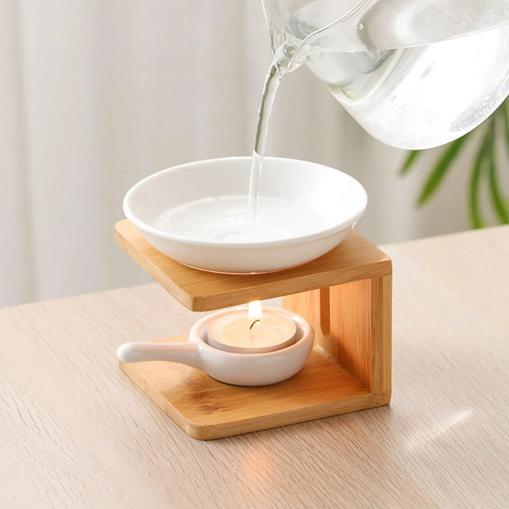 Ceramic Essential Oil Burner with Tealight Holder - Your Ritual Hub 