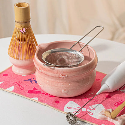 Japanese Matcha Tea Set 8pcs Ceramic Bowl Bamboo Whisk Spoon Electric Brush Complete Matcha Starter Kit for Tea Ceremony