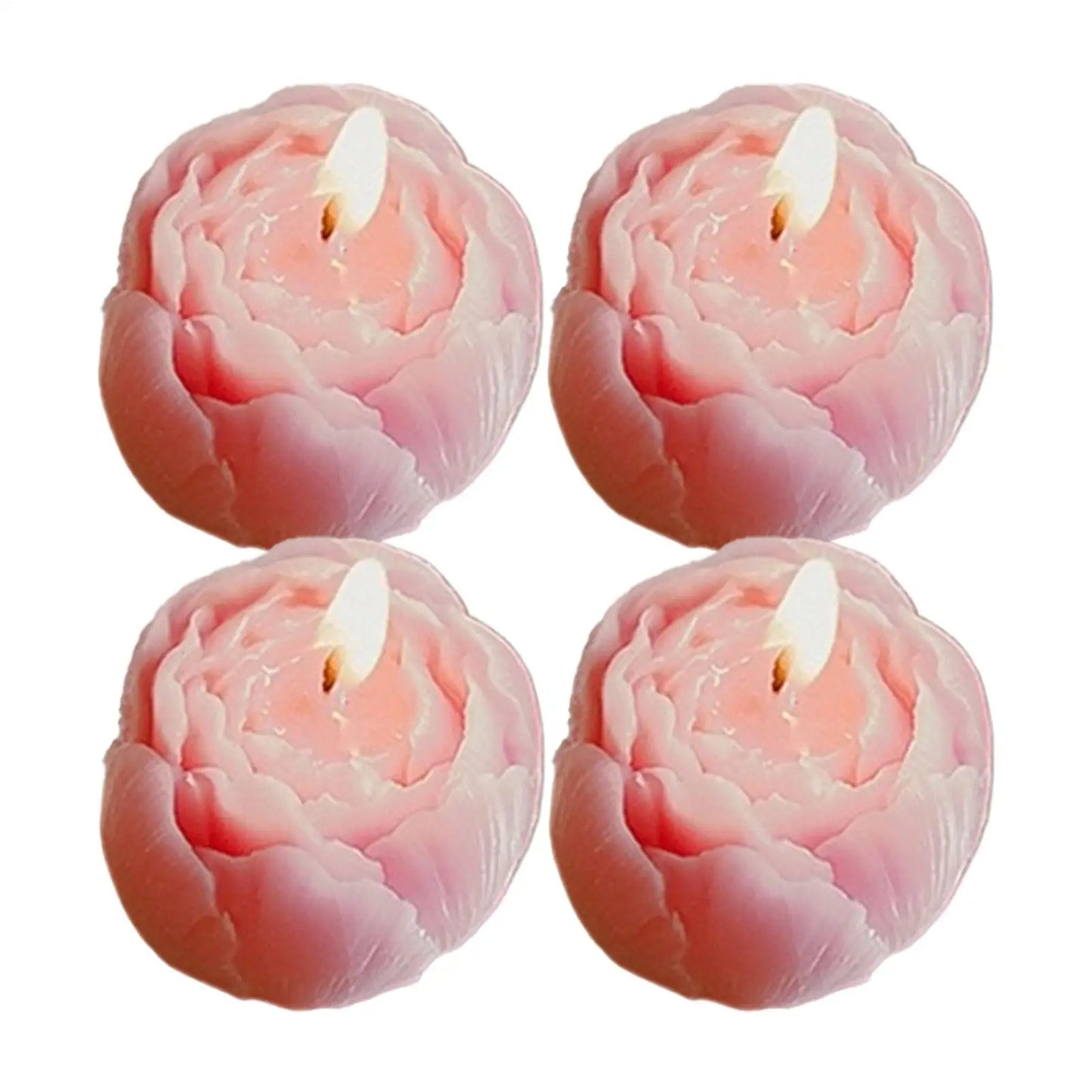 4-Piece Rose Soy Wax Candle Set