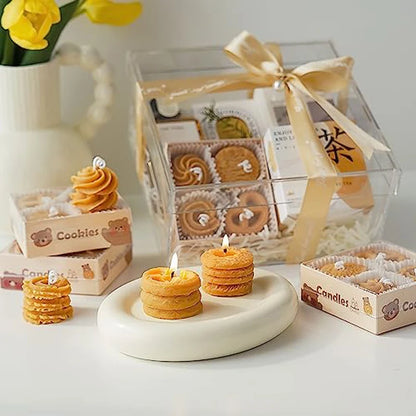 4-Pack Cookie-Shaped Scented Soy Wax Candles — 120g