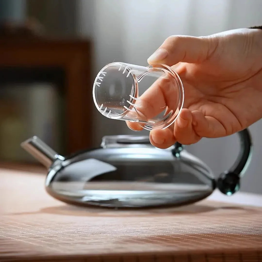 Scandinavian Glass Flower Tea Pot Set — Afternoon Tea