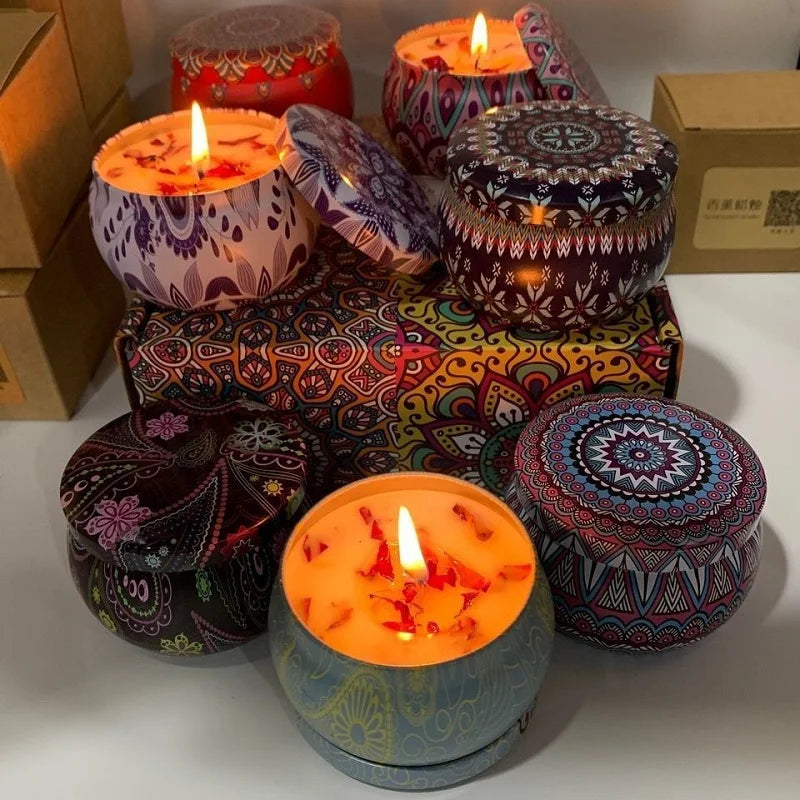 Vintage Floral Scented Soy Wax Candles - Your Ritual Hub 