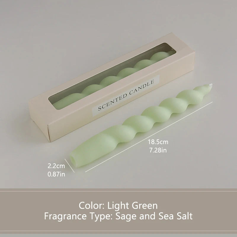 Spiral Long Stem Soy Wax Aromatherapy Candle