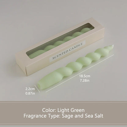 Spiral Long Stem Soy Wax Aromatherapy Candle